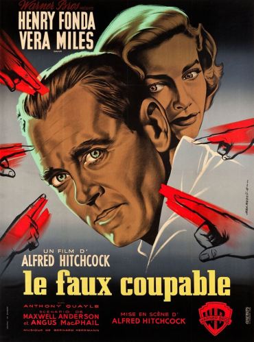 Le faux coupable (Warner Bros, 1956). France 120 x 160.