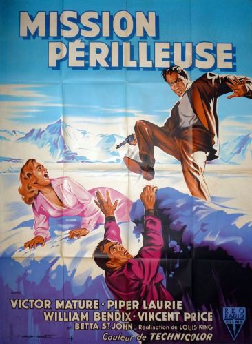 Mission périlleuse (RKO, 1954). France 120 x 160.